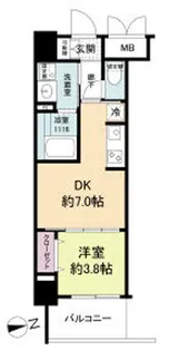 ブランシエスタ明石【8階】の間取り