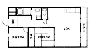 皐月マンション【4階】の間取り