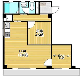 灘ハイム【4階】の間取り