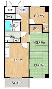 シティコート西明石【105号室】の間取り
