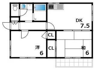 セジュール中田Ⅱ【1階】の間取り