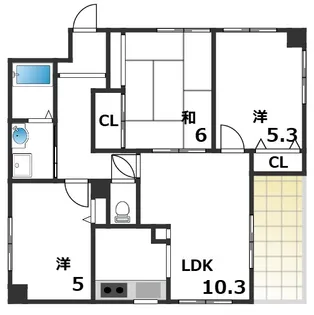 プレステージ明石本町【8階】の間取り