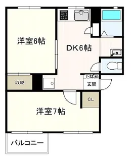 ソファレ美苑【2A号室】の間取り