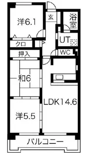 パストラルフラット【1階】の間取り