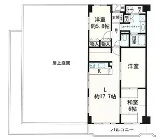 ロイヤルハイツ白川台【1017号室】の間取り