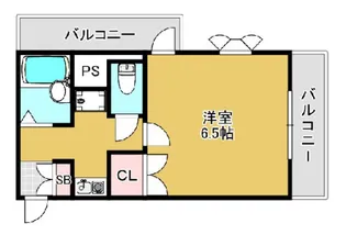 ウエックスマンション【4階】の間取り
