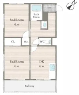 昭郷ツインハイツ【1階】の間取り