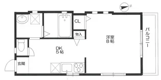 RISE潮見台【101号室】の間取り
