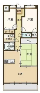 プラザハイツ二ツ屋D棟【2階】の間取り