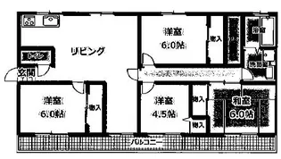 高津橋農住団地C棟【3階】の間取り