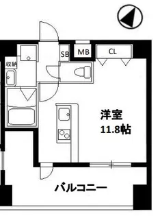 パークビュー王子駅前【8階】の間取り