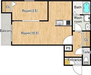 ジーメゾン明石魚住ベリアス【1階】の間取り