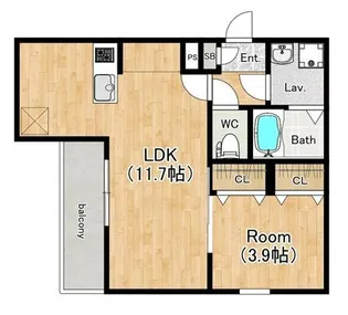ジーメゾン明石スフィリア【3階】の間取り