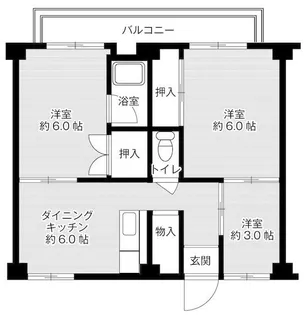ビレッジハウス東二見1号棟【3階】の間取り