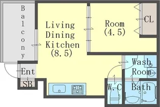 メゾンプラージュ【102号室】の間取り