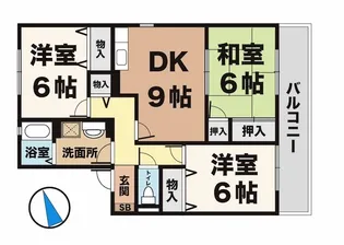 アルパポンテ一番館【1階】の間取り