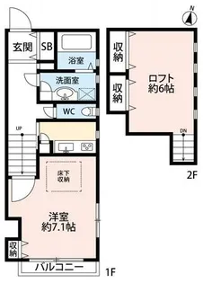 グランメールまや【1階】の間取り
