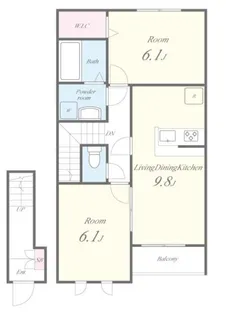 リュクス西明石Ⅱ【2階】の間取り