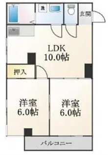 クレッセント倶楽部舞子【3階】の間取り