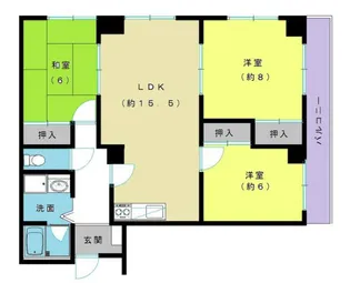 ハイネス山下【2階】の間取り