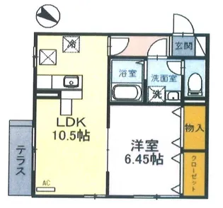 トレジャー二見【1階】の間取り