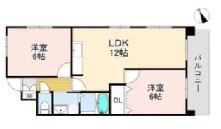 ロイヤルコーポ魚住【2階】の間取り