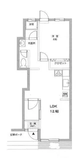 ドミール東芦屋【1階】の間取り