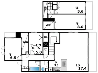 ワコーレ王子公園アクロススクエア【1階】の間取り