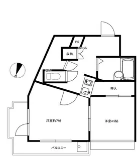 サンハイツ新田【3階】の間取り