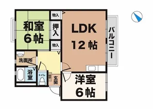 エステート藤木【2階】の間取り