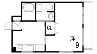 ネスティ本山【4階】の間取り