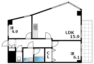 ステラ田中町【7階】の間取り