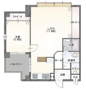 ロイヤル芦屋川【1階】の間取り
