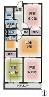 パールヒル清水が丘【206号室】の間取り