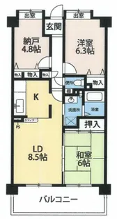 タウンハウス芦屋川【2階】の間取り