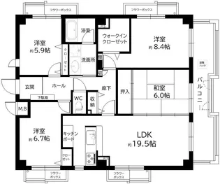アコーデリア西神中央12号棟【302号室】の間取り