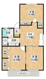 ベルフォーレ1【201号室】の間取り