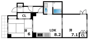 カーサもとやま【3階】の間取り