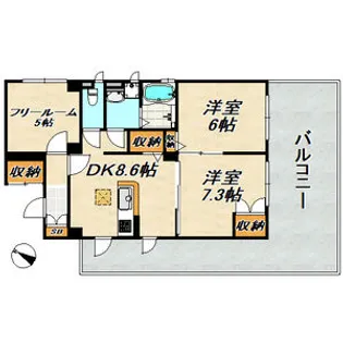 KUDOUマンション【102号室】の間取り