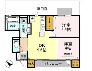 エスポワール垂水【1階】の間取り