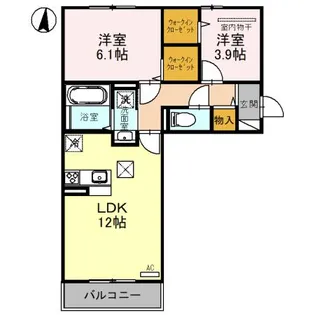 パレスバレイ五色山【3階】の間取り