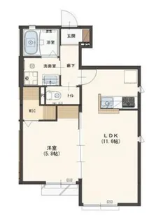 ボヌール西明石Ⅱ【1階】の間取り