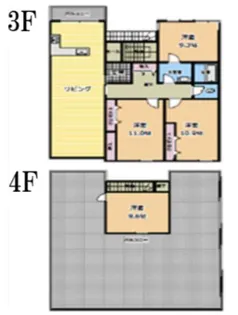 オリエントビル【3-4F号室】の間取り