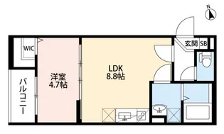 ティースカイあかし【2階】の間取り