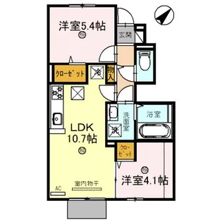 リコルド住吉【1階】の間取り