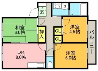 パセオ今田Ⅲ【201号室】の間取り