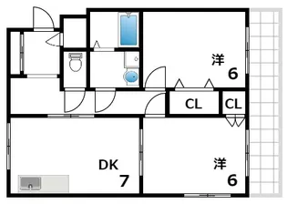 サンフィールド六甲【4階】の間取り
