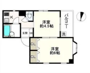 マーブル岡本【4階】の間取り