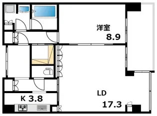 グラングリーン大阪 THE NORTH RESIDENCE【24階】の間取り
