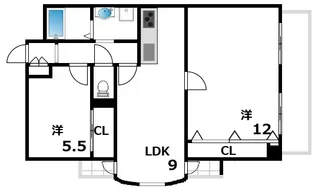 プラザインペリアル【4階】の間取り